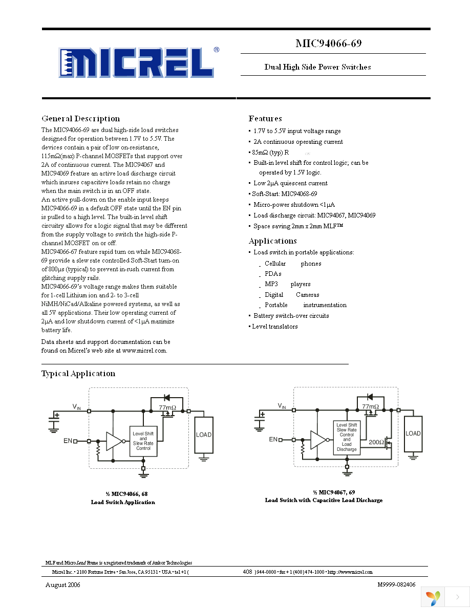 MIC94069YML TR Page 1